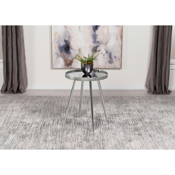 Mercer41 Round Mirror Top End Table Gold Wayfair Canada